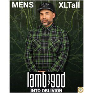 DIXXON x LAMB OF GOD 2026 INTO OBLIVION Collab Flannel Shirt - Men's XL Tall